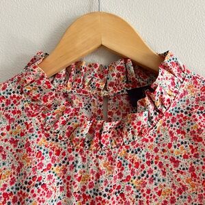 J.Crew Long-Sleeve Ruffleneck Top in Liberty Phoebe Floral